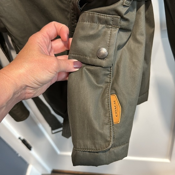 Coach Waxed Belt Hack Utility Jacket Leather Details - Picture 6 of 16